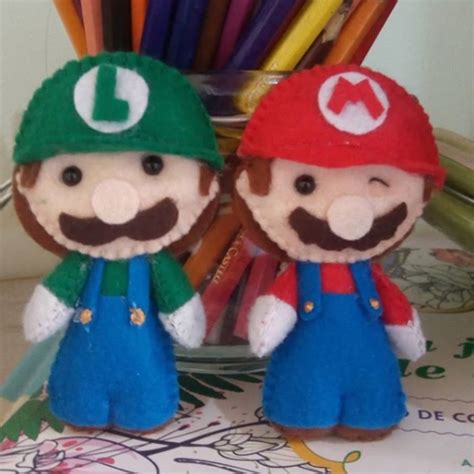 Super Mario E Luige Chaveiros Em Feltro No Elo7 Pontos Criativos