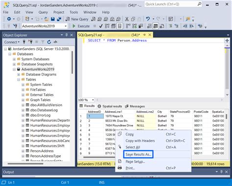 How To Export Sql Server Data From Table To A Csv File
