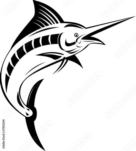 "Blue marlin jumping" Stock image and royalty-free vector files on