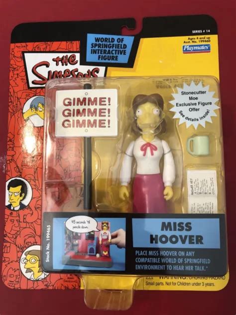 The Simpsons Miss Hoover Action Figure Wos Moc Series 14 Rare Toy Playmates 1400 Picclick