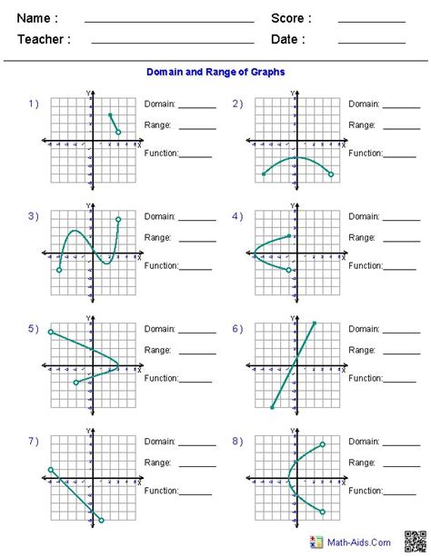 Types Of Graphs Worksheets