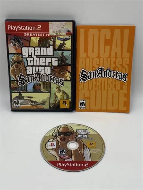 GRAND THEFT AUTO GTA San Andreas Sony Playstation 2 2004 CIB W