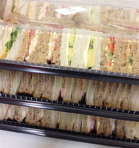 Sandwich platters ready to go. | Catering ideas food, Party food