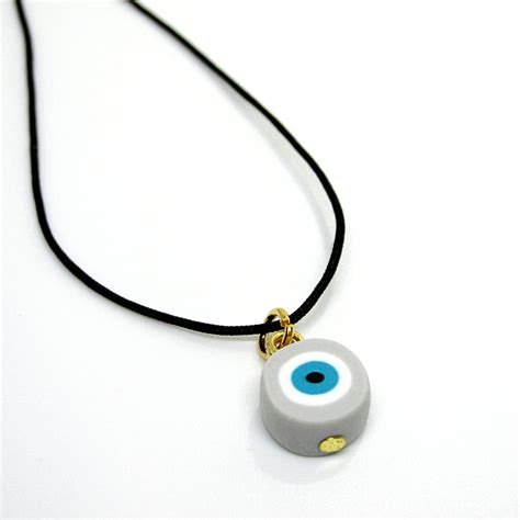 Black Cord Handmade Evil Eye Necklace Etsy Israel