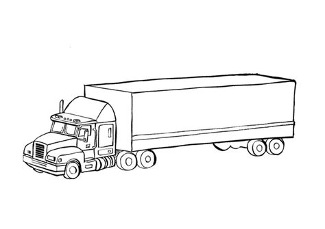 Kleurplaat vrachtwagen Afb 9674.