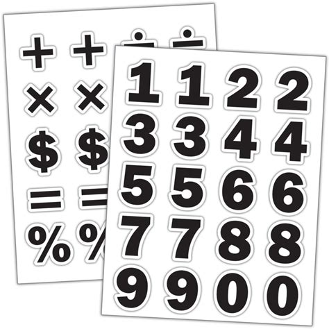 Black Numbers Stickers - TCR3558 | Teacher Created Resources