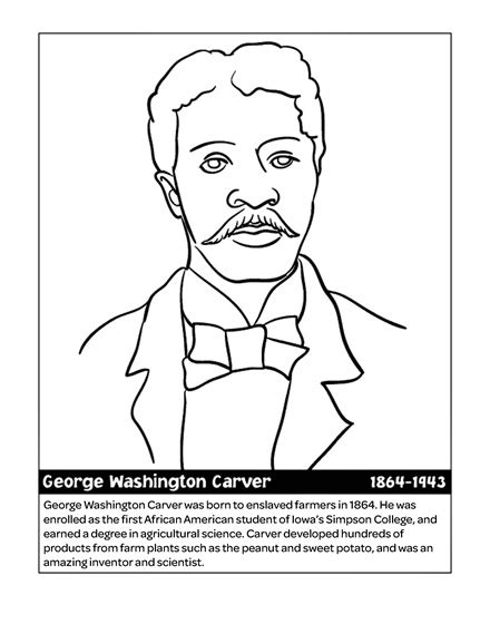 George Washington Carver Coloring Page | crayola.com