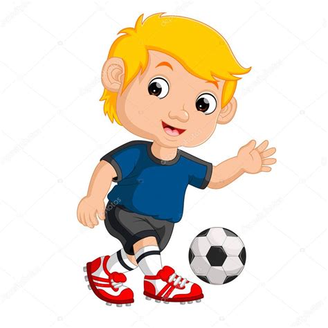 Monos jugando ala pelota | niño de dibujos animados jugando al fútbol