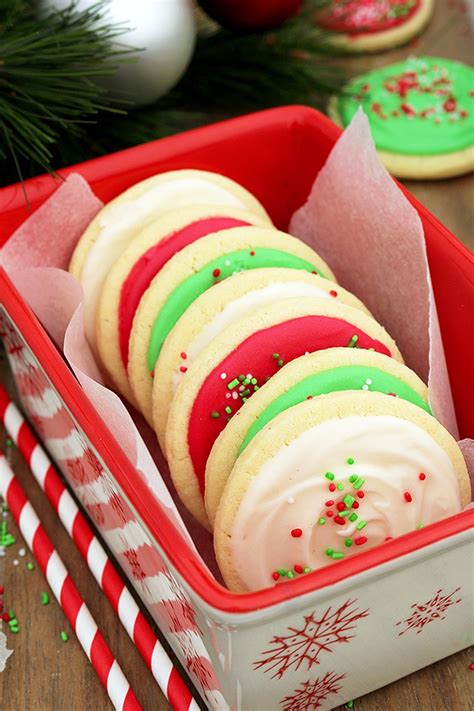 Many christmas cookie recipes are easy to make and not only taste great, but look wonderful. Christmas Sugar Cookies with Cream Cheese Frosting - Sweet ...
