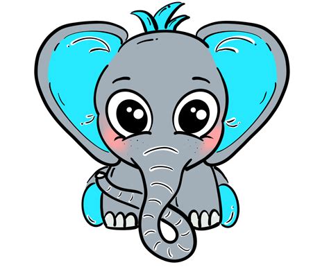 Baby Elefant, Zeichnung, Illustration | Illustrator, Illustration