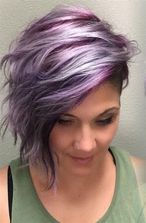 40 Breathtaking Wedge Hairstyles For Women Growing Out Hair Lavender Hair Short Hair Styles