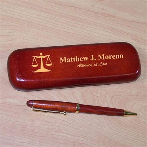 Personalized Lawyer Rosewood Pen Set Personalized Pen Set Rosewood