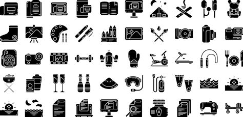 Hobby Set Icon On Transparent Background 7632594 Vector Art At Vecteezy