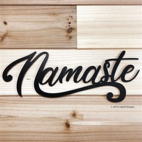Namaste Metal Wall Art Yoga Sign Namaste Word Decor Yoga Studio
