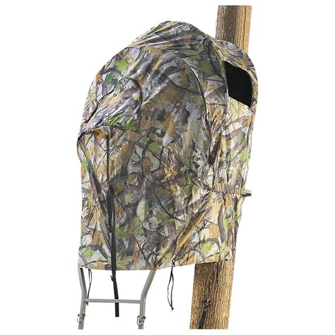 Agt 15 Ladder Stand With Camo Blind 158519 Ladder Tree Stands At