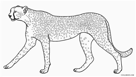 Printable Cheetah Coloring Pages For Kids