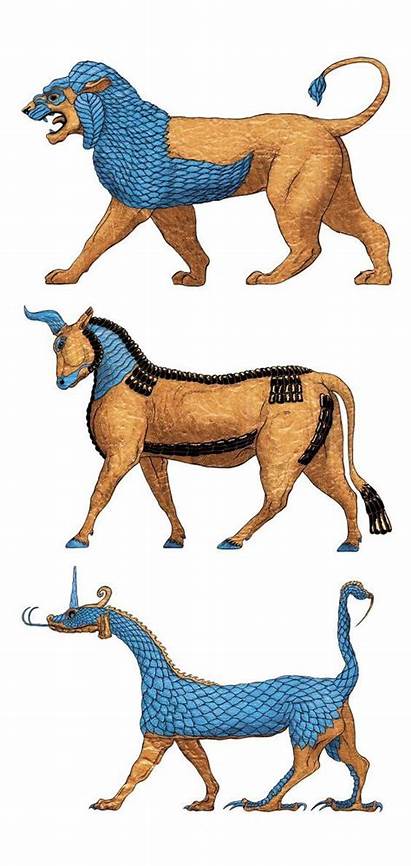 Ishtar Gate Animal Animals Mesopotamia Ancient Babylonian