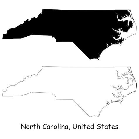 North Carolina Map Svg Nc Usa United States Of America Us Etsy