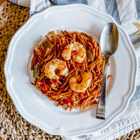 Epic Spanish Fideos With Vegetables And Shrimp