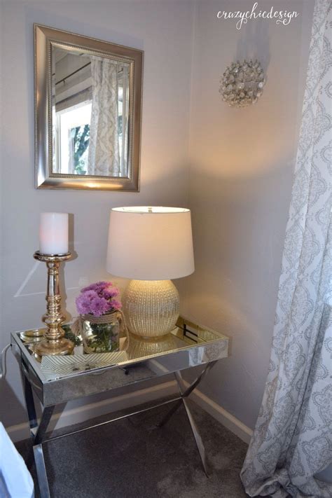 Add shelving to living room, entryway and bedroom walls to finish your unique home decor look. Don't be afraid to mix mirrored, silver and gold together ...