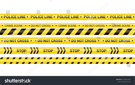 Police Tape Crime Danger Line Caution Stock Vector Royalty Free