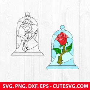 Beauty And The Beast Rose Svg Cut File Rose Svg Enchanted Rose Svg