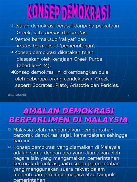 Hala tuju sistem pendidikan di malaysia: konsep demokrasi di malaysia