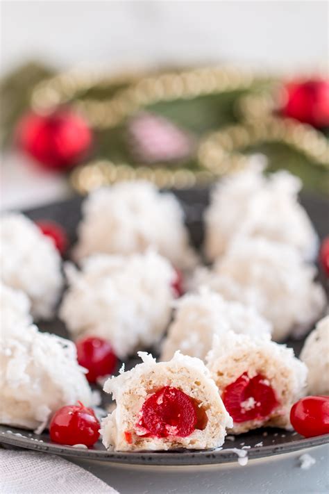 Coconut Cherry Snowball Cookies Made To Be A Momma