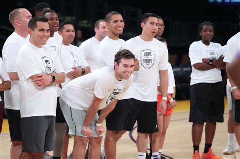 Active Military Members Experience The Lakers Through Hoops For Troops