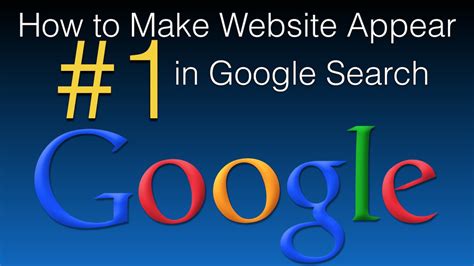 How To Make Website Appear First In Google Search Free Google Tips Youtube