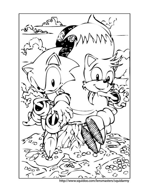 sonic the hedgehog coloring pages - Squid Army