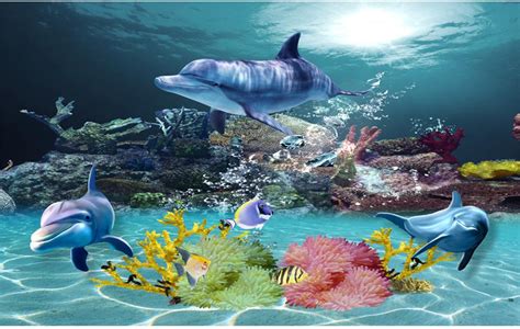 Custom 3d Wallpaper Underwater World Photo Wallpaper Ocean