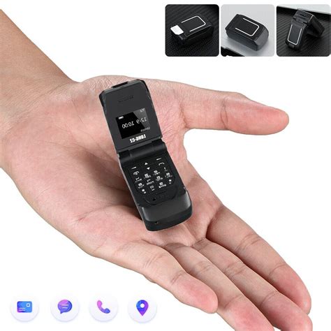 Unlocked Black World Mini Smallest Flip Mobile Phone Bluetooth V30