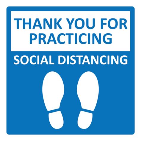 Thank You For Practicing Social Distancing B Adhesive Vinyl Sign