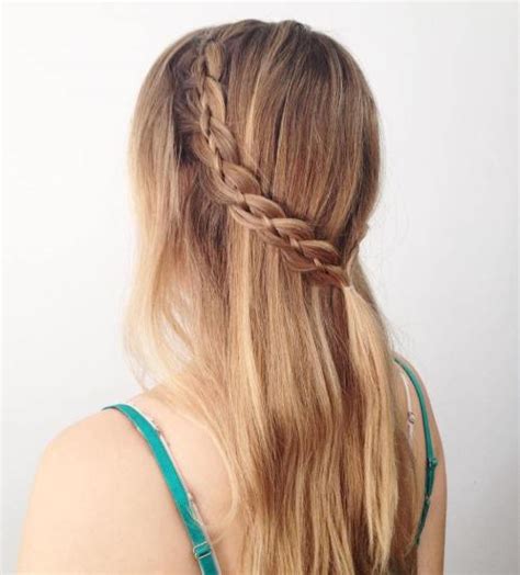 Pull hair to one side. How To: 4 Strand Braid Hairstyles (Step-by-Step Tutorial)