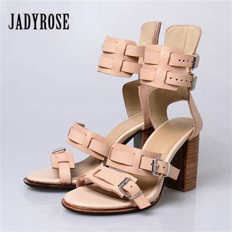 Jady Rose Gladiator Sandals Women High Heels Open Toes Buckles Sandal