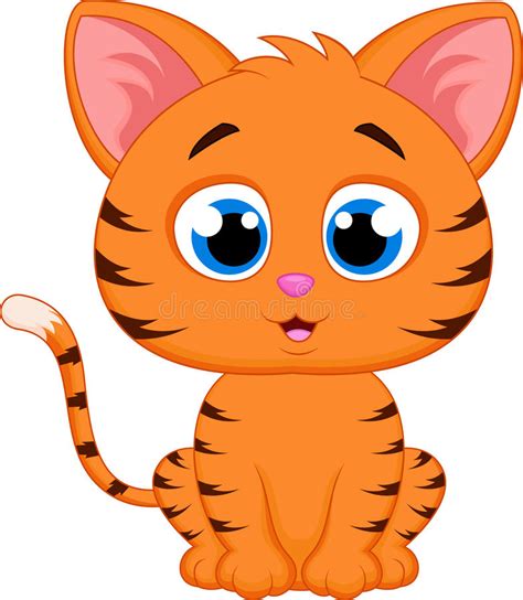 Vous pourrez ensuite faire du coloriage comme bon vous semble ! Dessin Animé Mignon De Chat Illustration de Vecteur ...