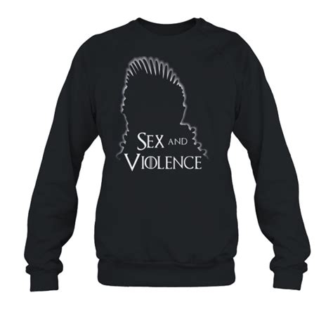 White Design Sex And Violence Shirt