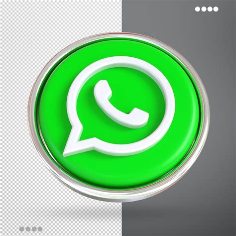 Estilos 3d De Mídia Social Do Logotipo Do Whatsapp Psd Premium