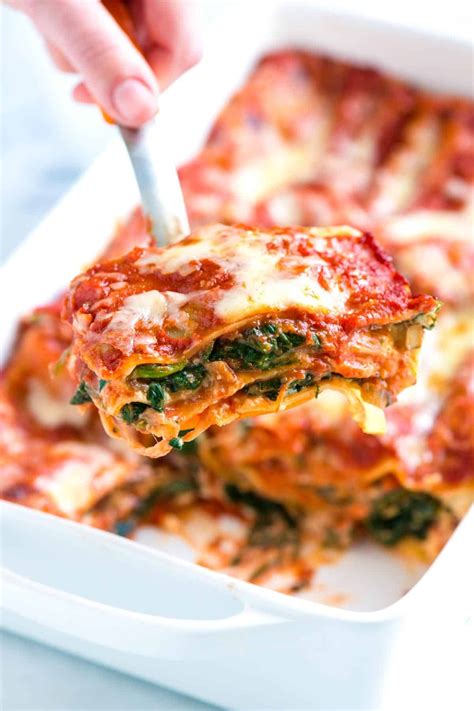 Easy Spinach Lasagna Recipe With Fresh Spinach Flavorful Mushrooms