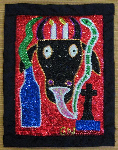 Haitian Bossou And Damballa Vodou Or Voodoo Flag Ceremonial