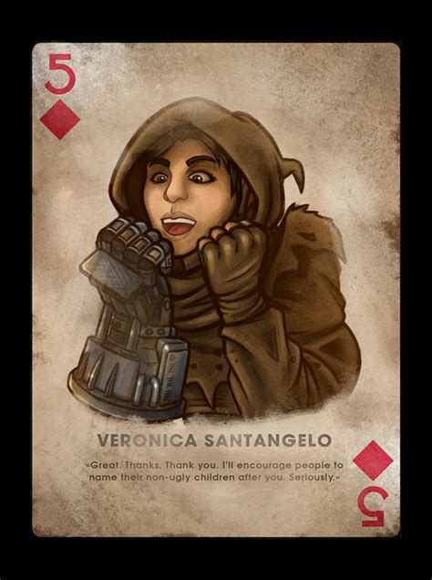 Fallout New Vegas Veronica Santangelo Playing Card Digital Art By Gene