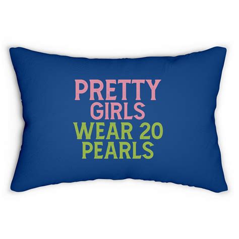 Pretty Girls Wear 20 Pearls Aka Inspired Hbcu Lumbar Pillows