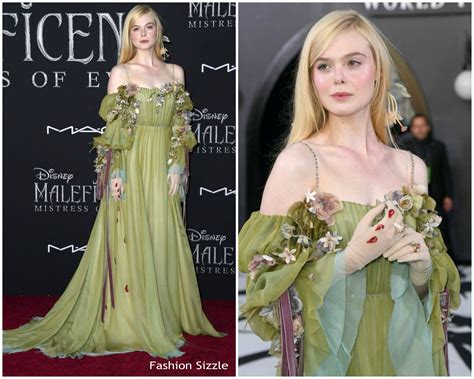 Elle Fanning In Gucci The ‘maleficent Mistress Of Evil World Premiere Fashionsizzle Elle