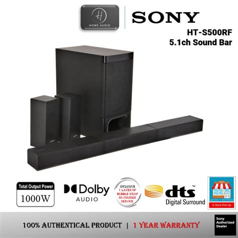 Sony Soundbar With Subwoofer Ht S500rf With 51ch Home Cinema System