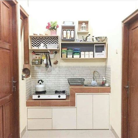 contoh model dapur minimalis sederhana lahan sempit foto desain rumah