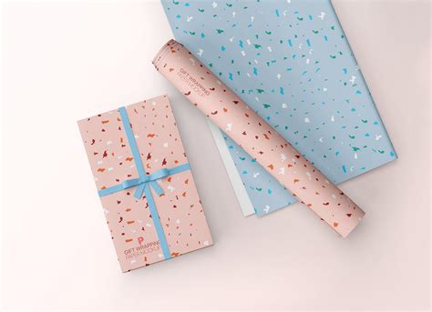 Free Gift Wrapping Paper Mockup Psd Amockup Com My Xxx Hot Girl