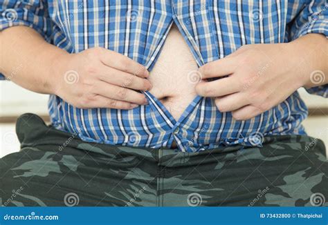 Man With Overweight Abdomen Stock Photography