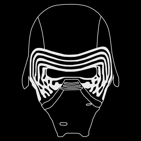 Kylo Ren Helmet And Mask Vektor Graphic Star Wars Painting Star Wars