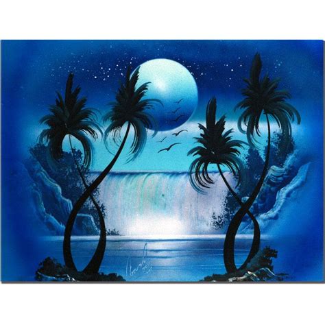 Conrad Moon Over The Waterfall I Canvas Art Free Shipping Today